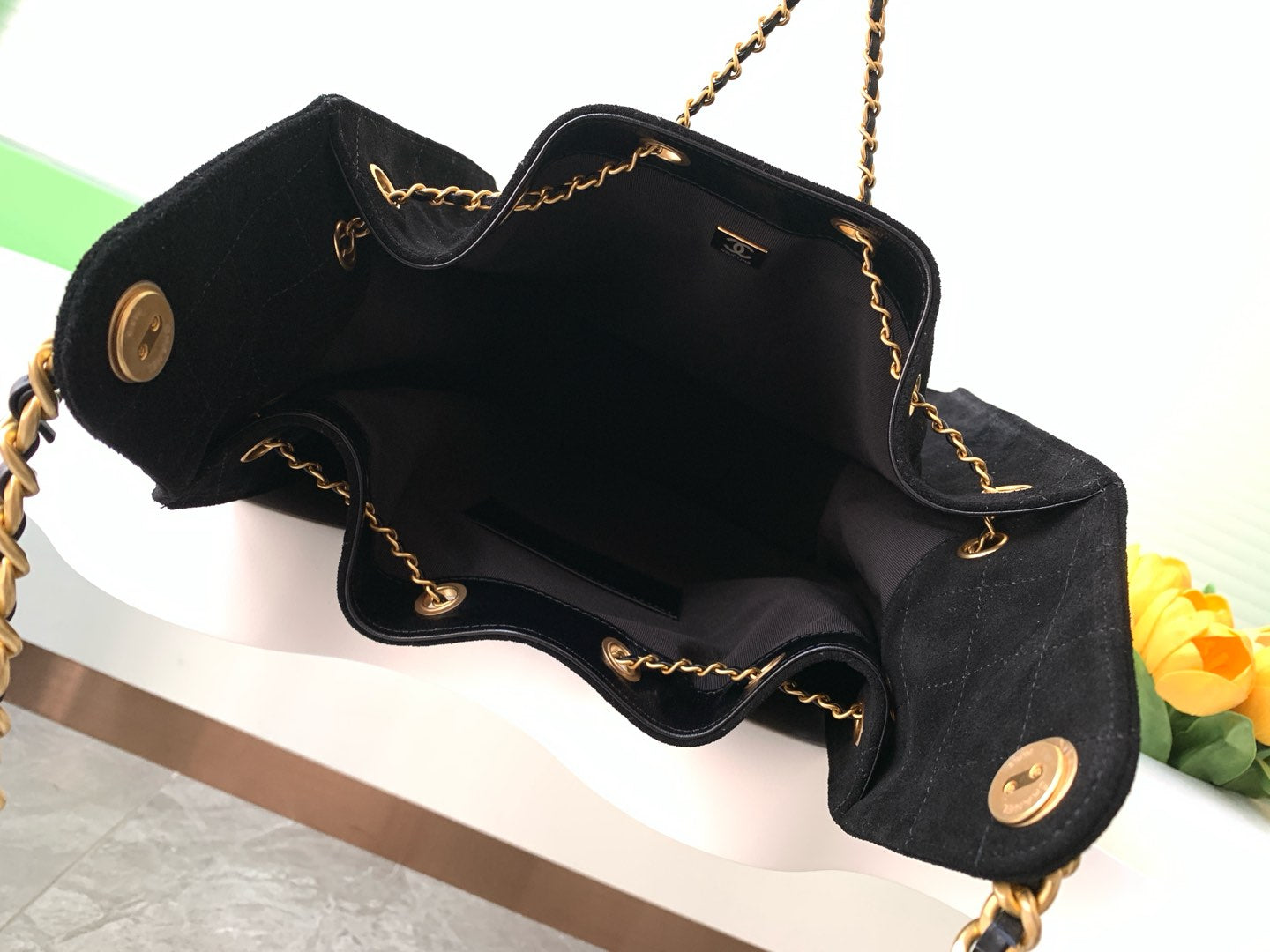 C 25 hobo denim drawstring bucket bag(40-30-15cm)