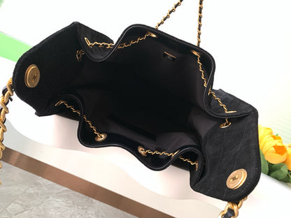 C 25 hobo denim drawstring bucket bag(40-30-15cm)
