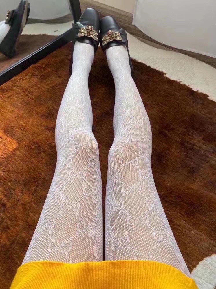 G Logo waist mesh pantyhose
