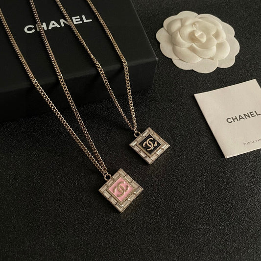 C 25  Square Logo Necklace