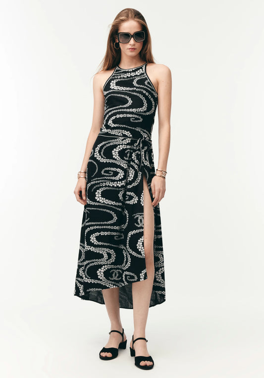 C 25 Printed halter dress