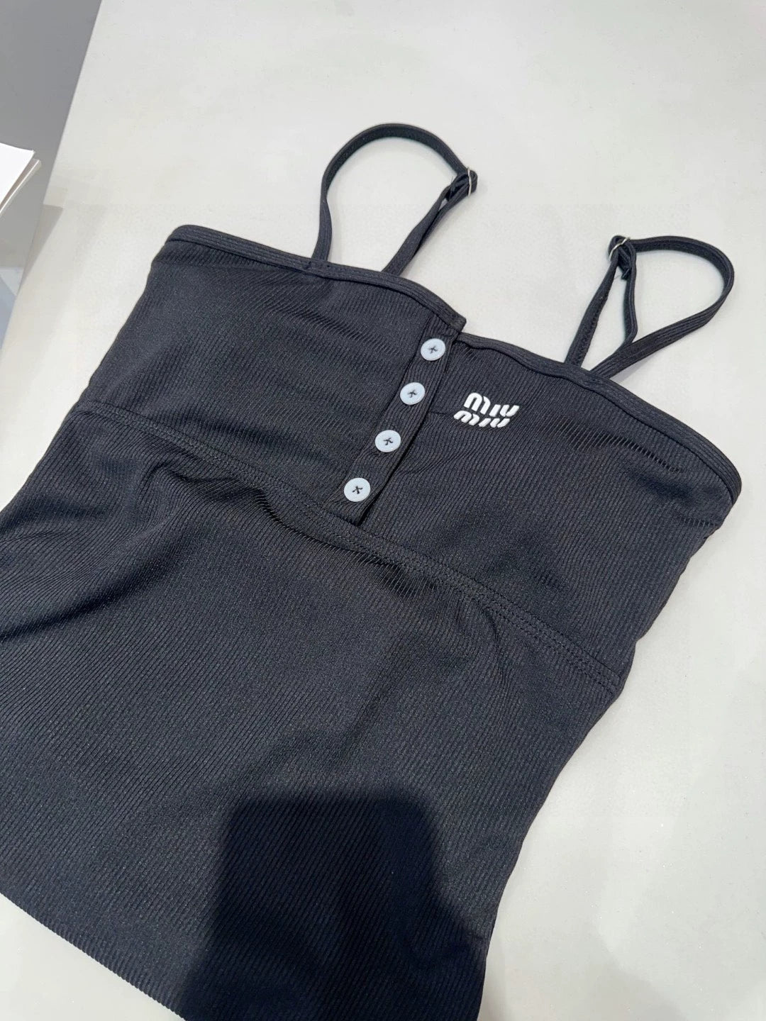 D 25 Black Camisole One-piece Swimsuit
