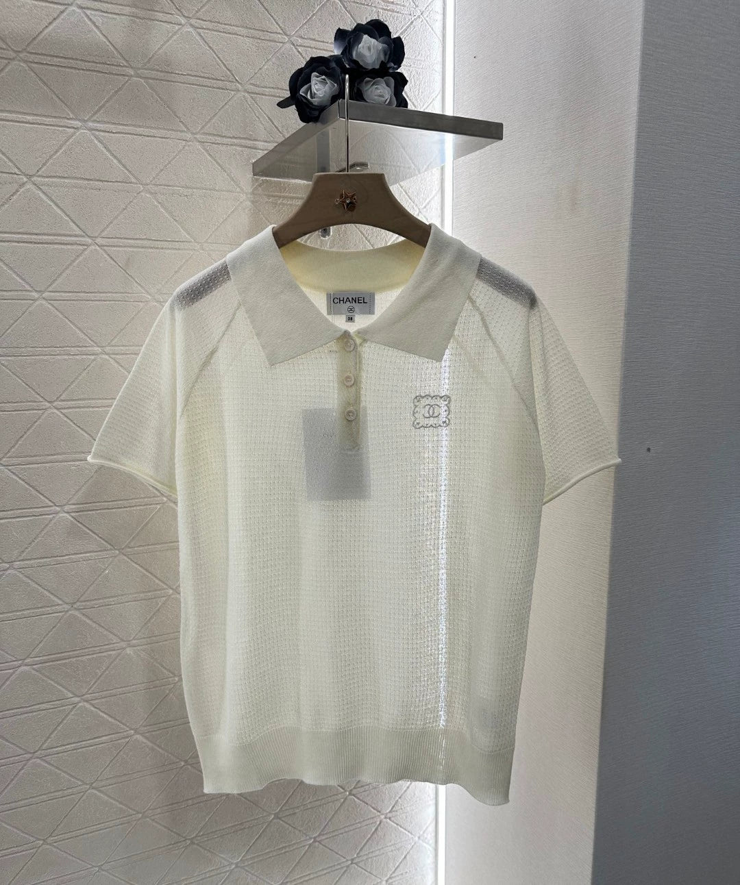 C 25 new loose lapel knitted short sleeves