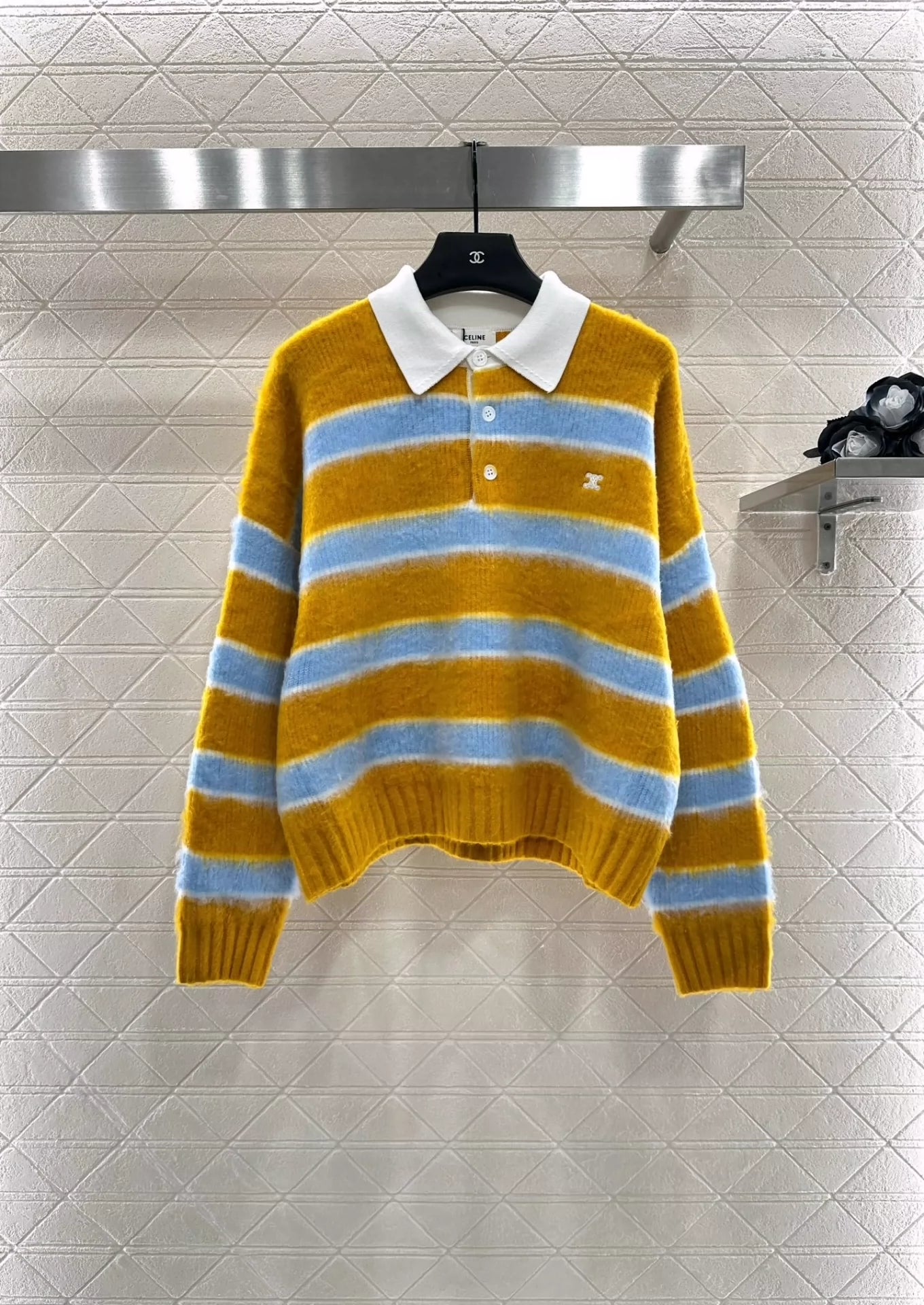 Ce 25 New Striped Polo Sweater