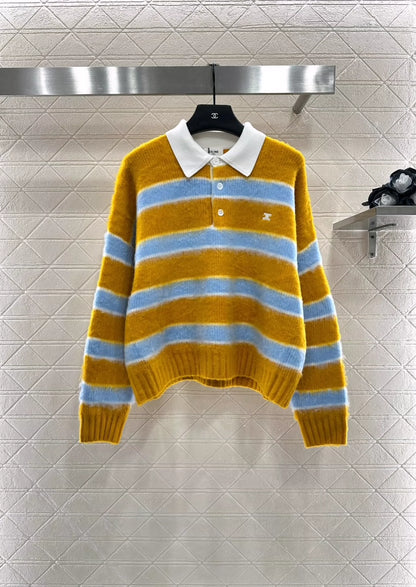 Ce 25 New Striped Polo Sweater