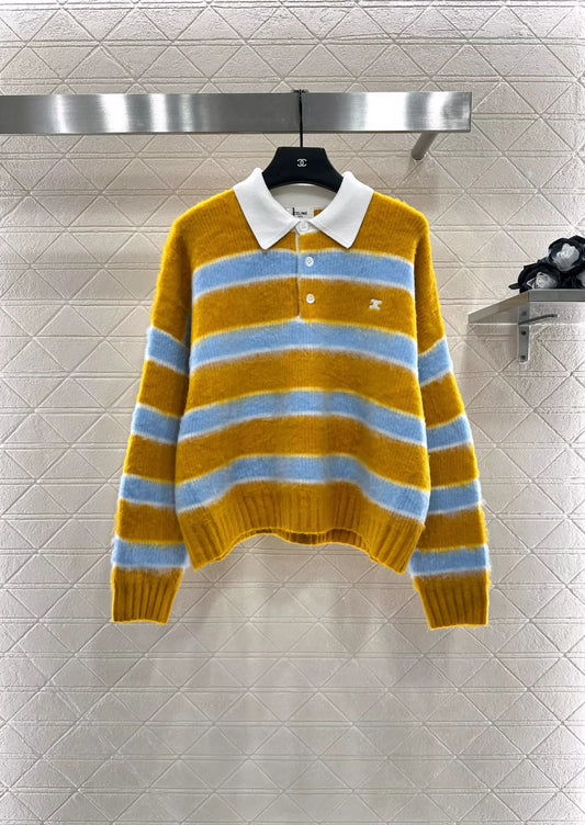 Ce 25 New Striped Polo Sweater