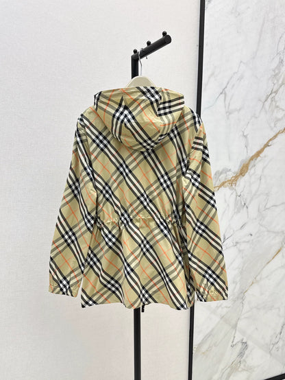 BU 25 Early Autumn New Fashion Plaid Trench Coat