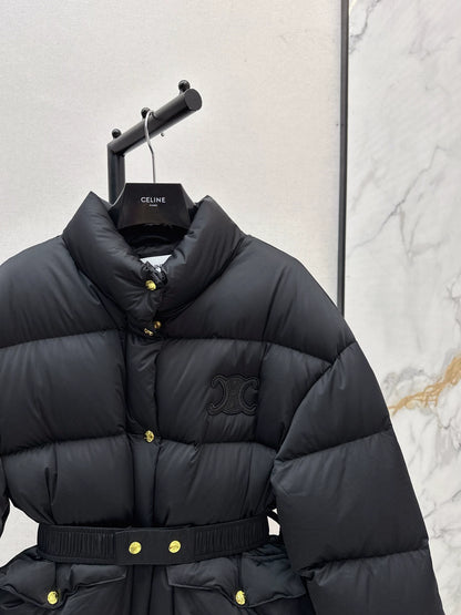 Ce 25 Stand collar waisted down jacket