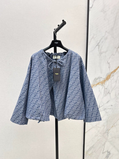 Fe 25 letter print cape coat