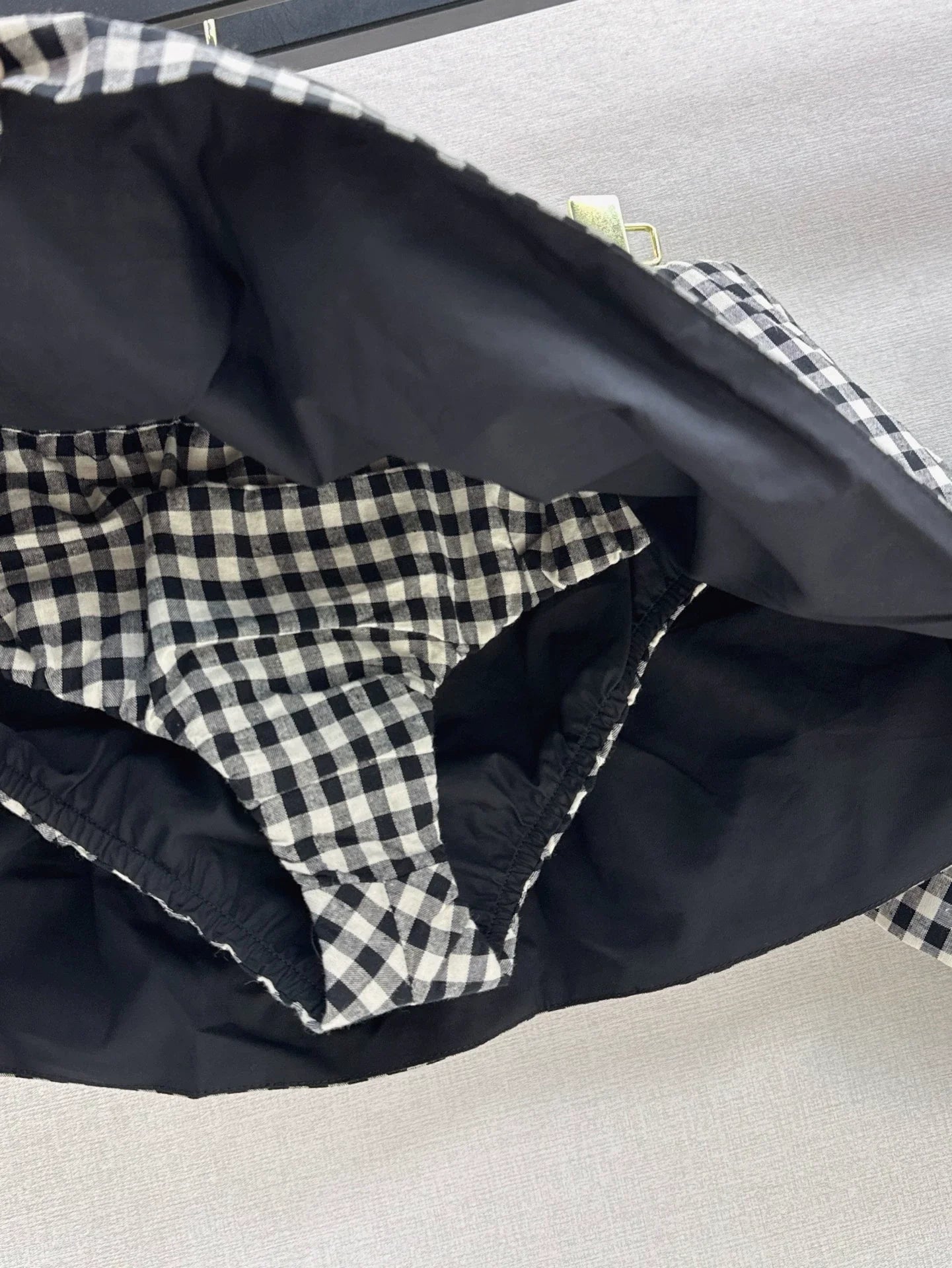 m 2025 Summer New Plaid Suit Loose Shirt + Mini Skirt
