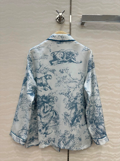 D 25 New Pajama Style Silk Shirt