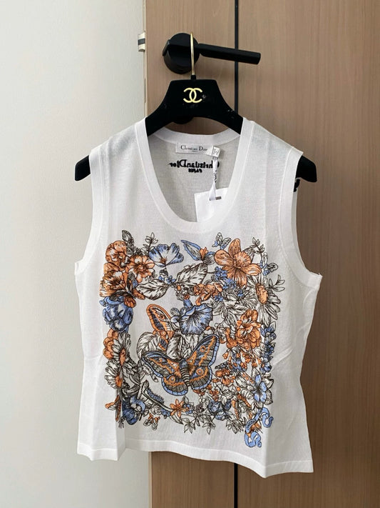 D 25 New Embroidered Knit Vest
