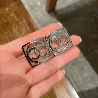 25 Summer new classic double C letter earrings