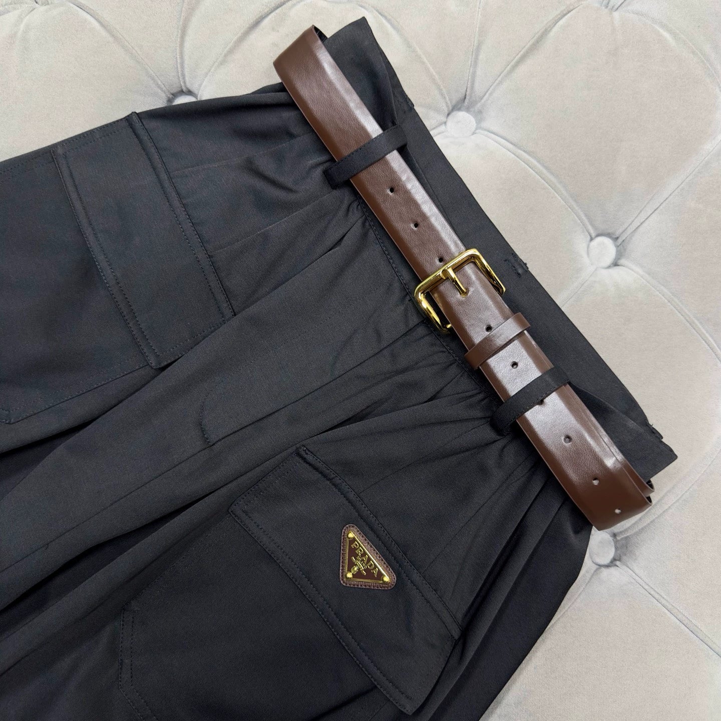 p 25 New Workwear Halter Skirt（black 、khaki）
