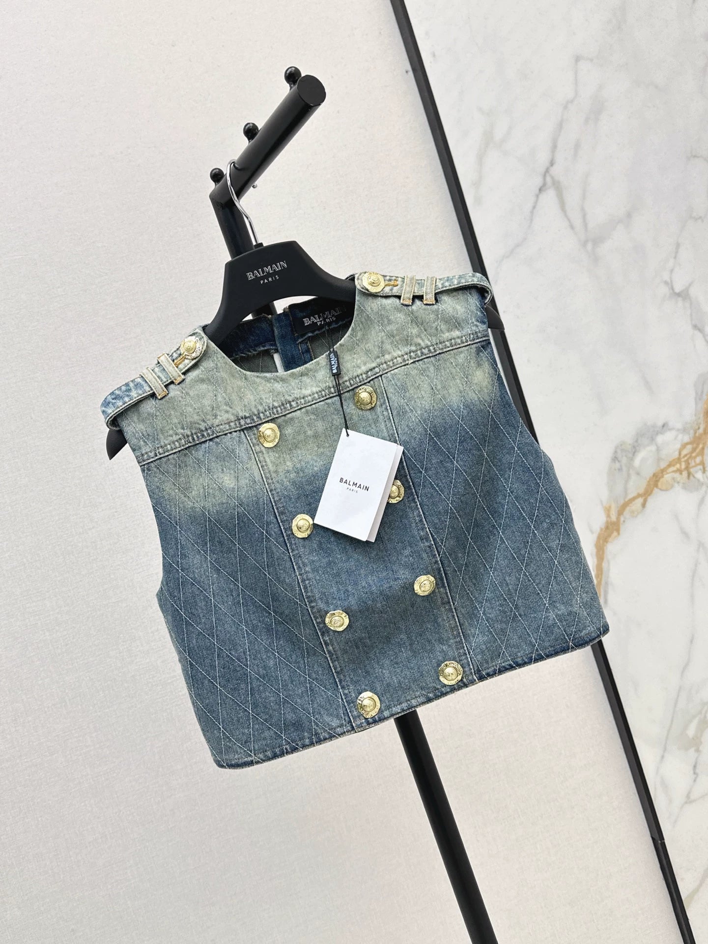 BA 25 spring and summer new short section denim vest
