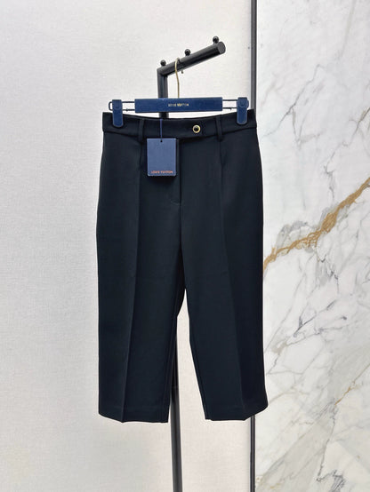 L 25 Spring/Summer New Ruffled Bubble Sleeve Top ➕ Suit 7-minute Pants Set