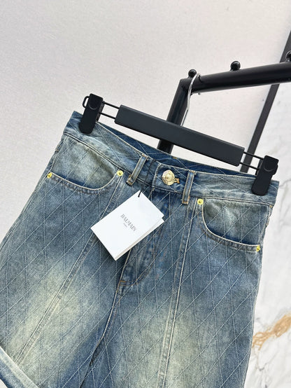 BA 25 Spring/Summer New Denim Rolled-Up Shorts