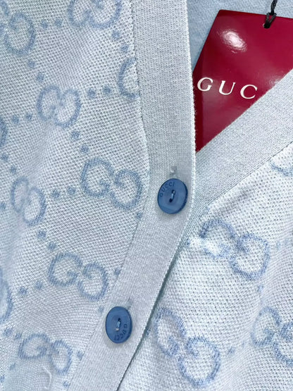 G 25 new fine cotton jacquard knitted cardigan