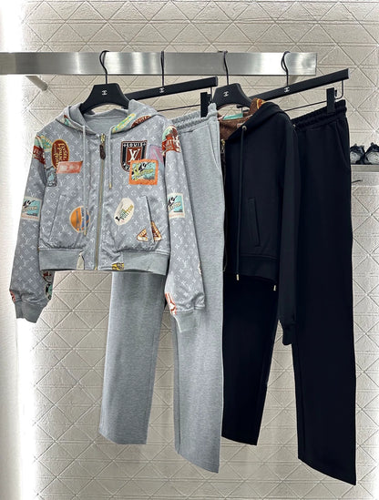 L 25 Double-sided hooded jacket + trousers set