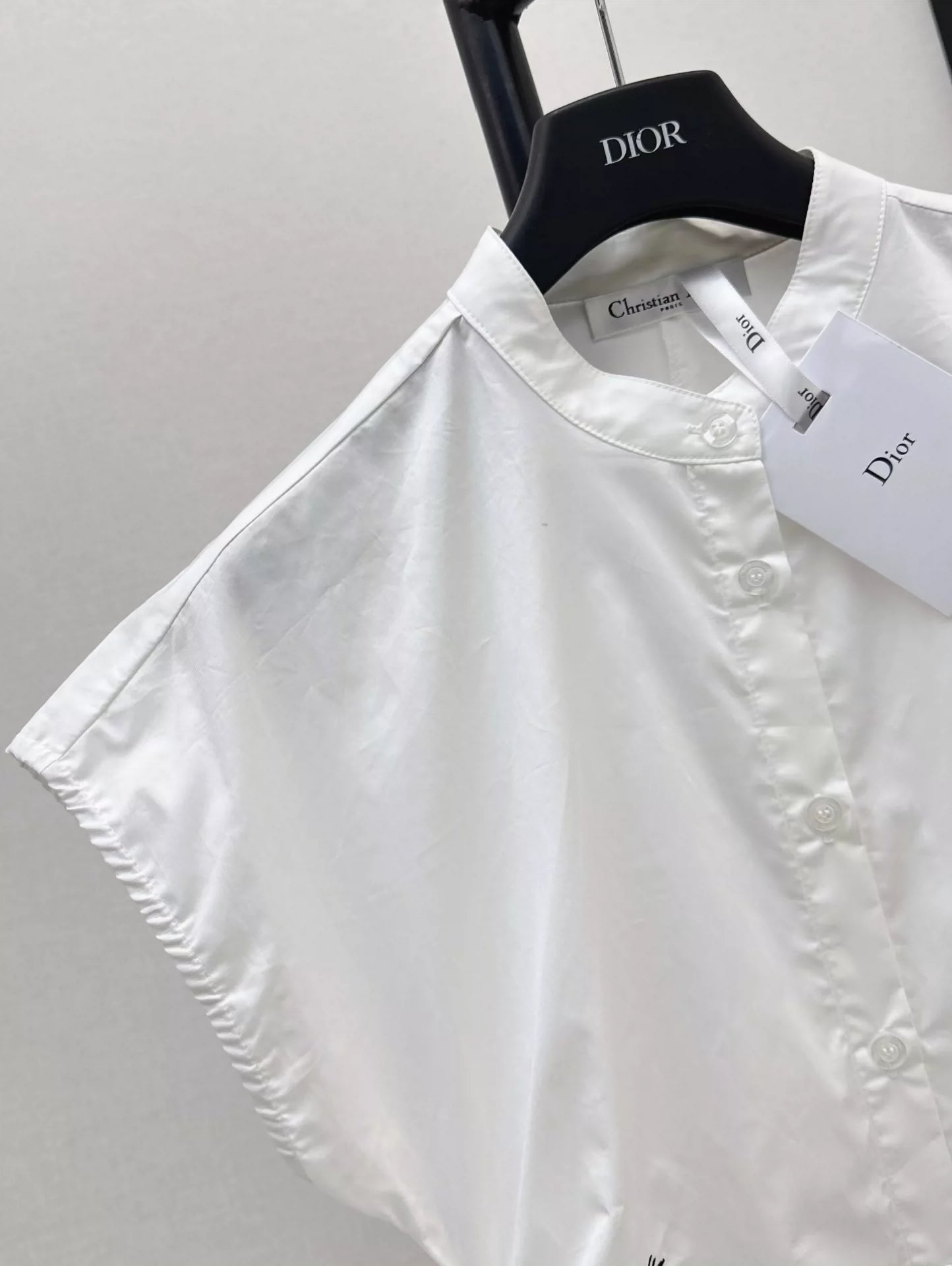 D 25 Spring/Summer New Minimalist Waisted Standing Collar Shirt