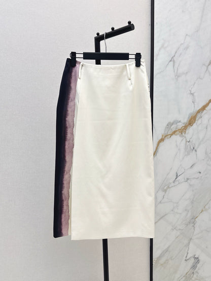 D 25 Spring and Summer New Printed Split Half-body Skirt