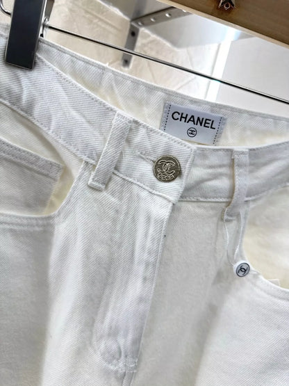 C 25 summer new sequins letters straight jeans