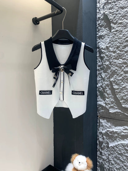 C 25 Bow Tie Knit Vest