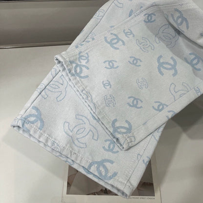 C 25 Printed Straight Jeans