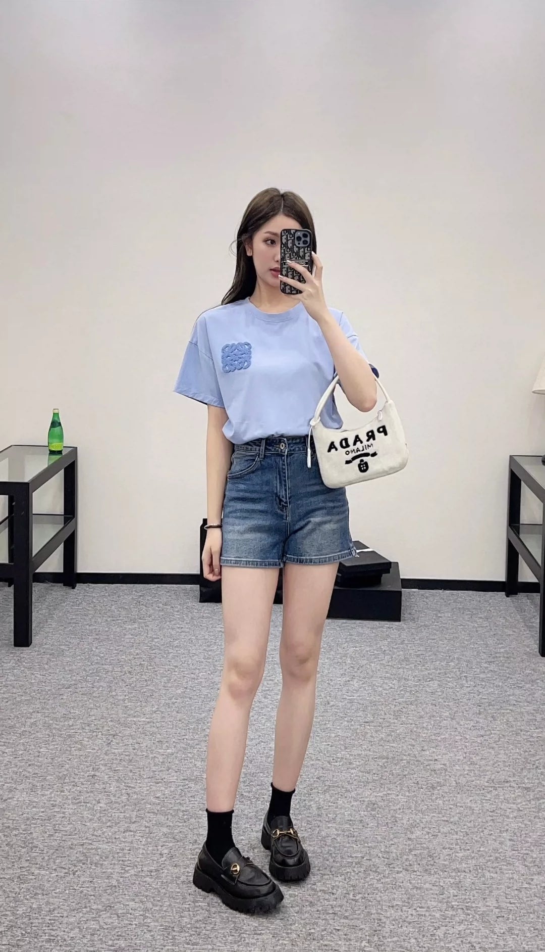 LO Spring/Summer 25 New High-Waisted Denim Shorts