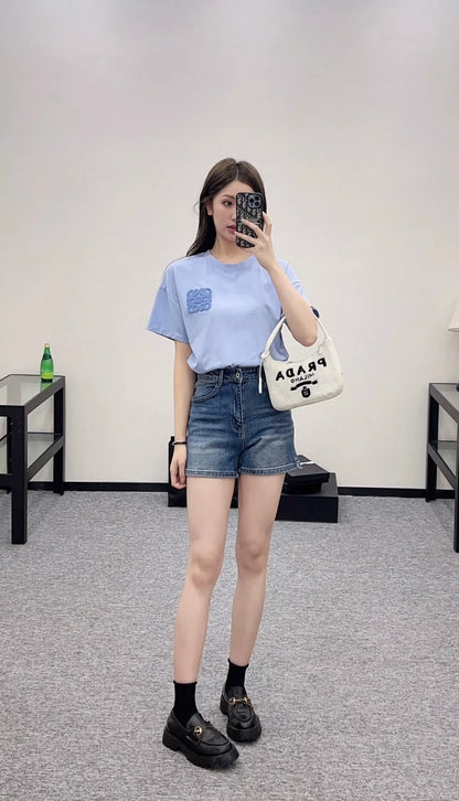 LO Spring/Summer 25 New High-Waisted Denim Shorts