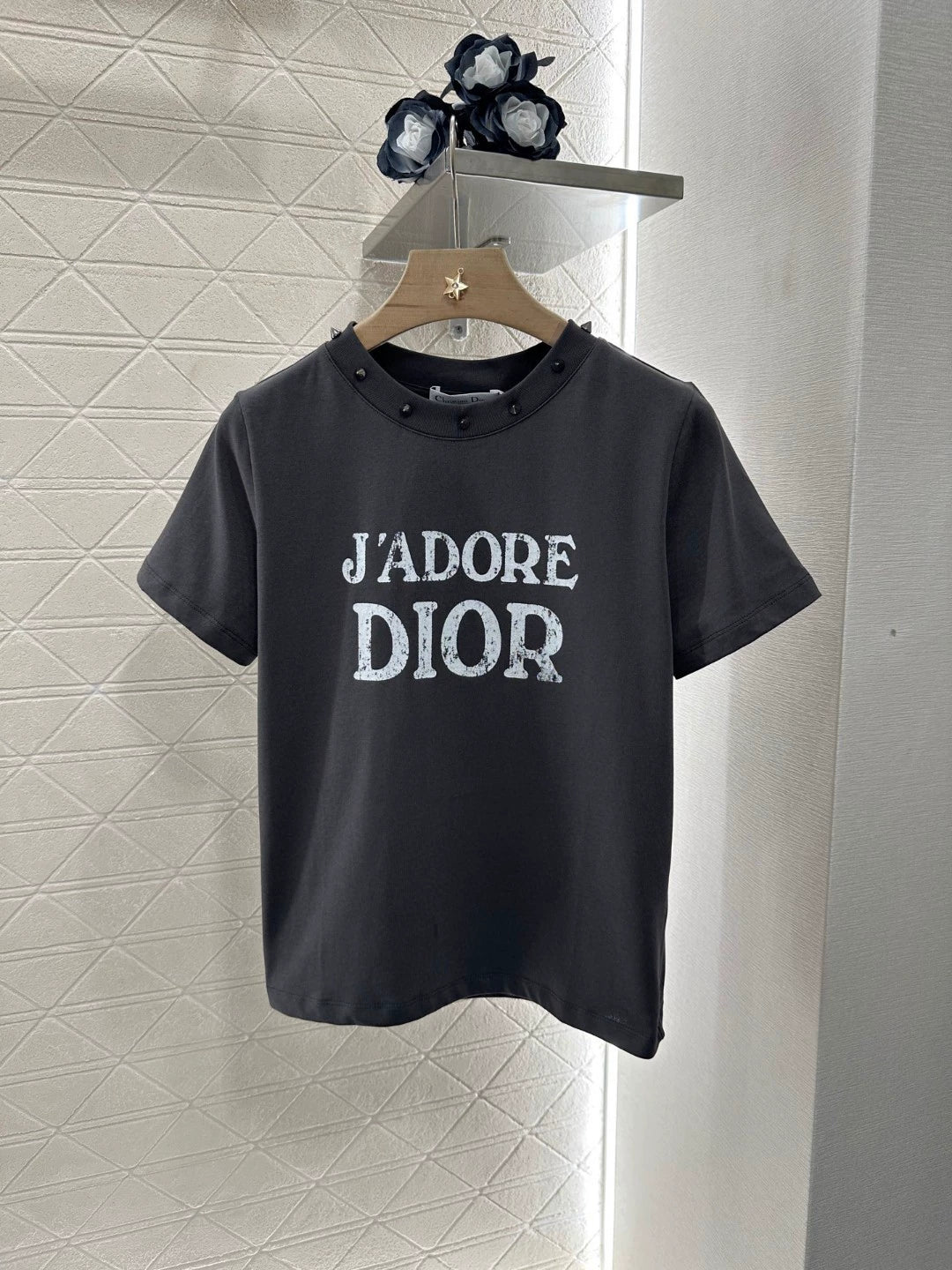 D 25 New Studded Cotton Short Sleeve T-Shirt