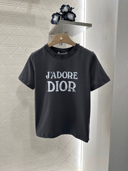 D 25 New Studded Cotton Short Sleeve T-Shirt