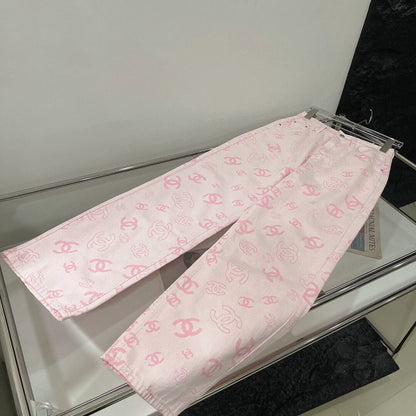 C 25 Printed Straight Jeans