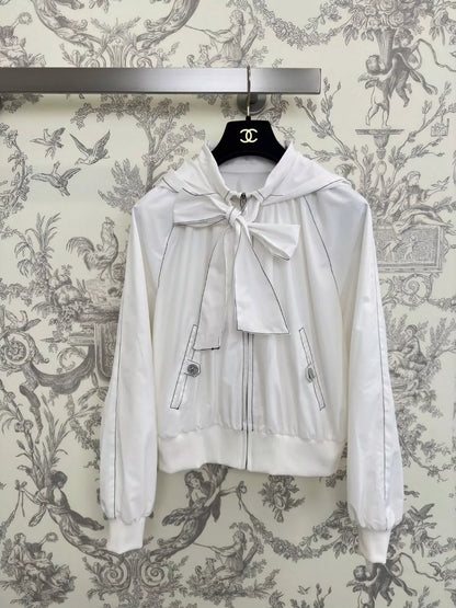 C 25 Spring and Autumn new style Hooded bow tie Embroidered hooded suit