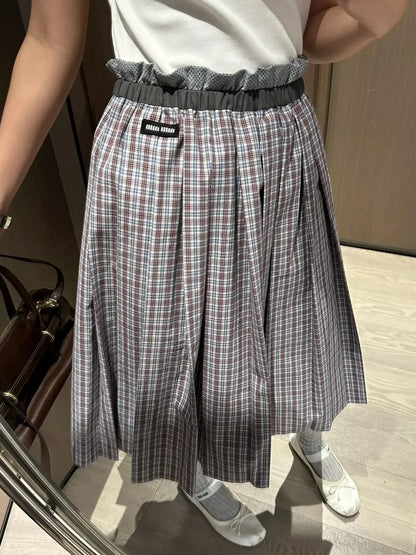 M 25 Summer new logo check preppy suit