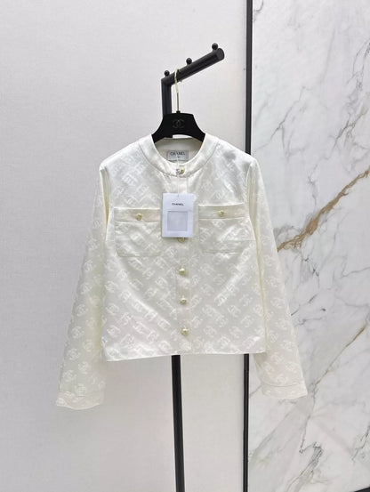 C 25 Silk logo jacquard jacket