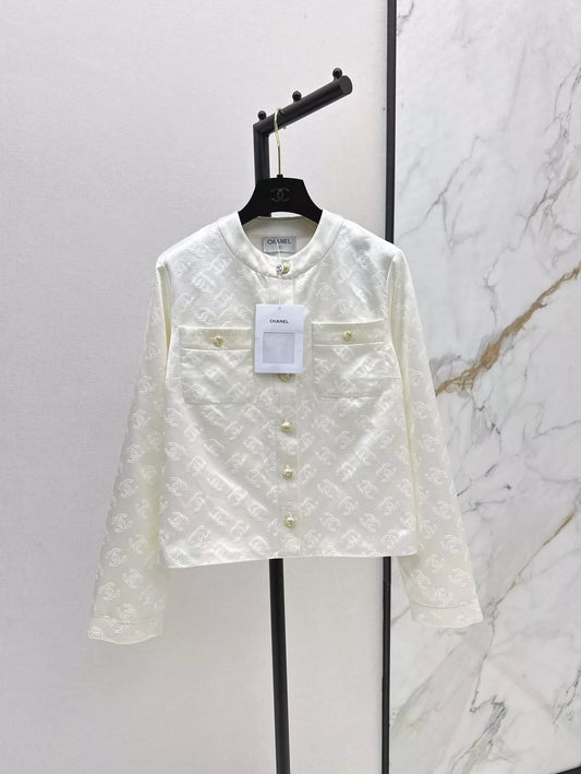 C 25 Silk logo jacquard jacket