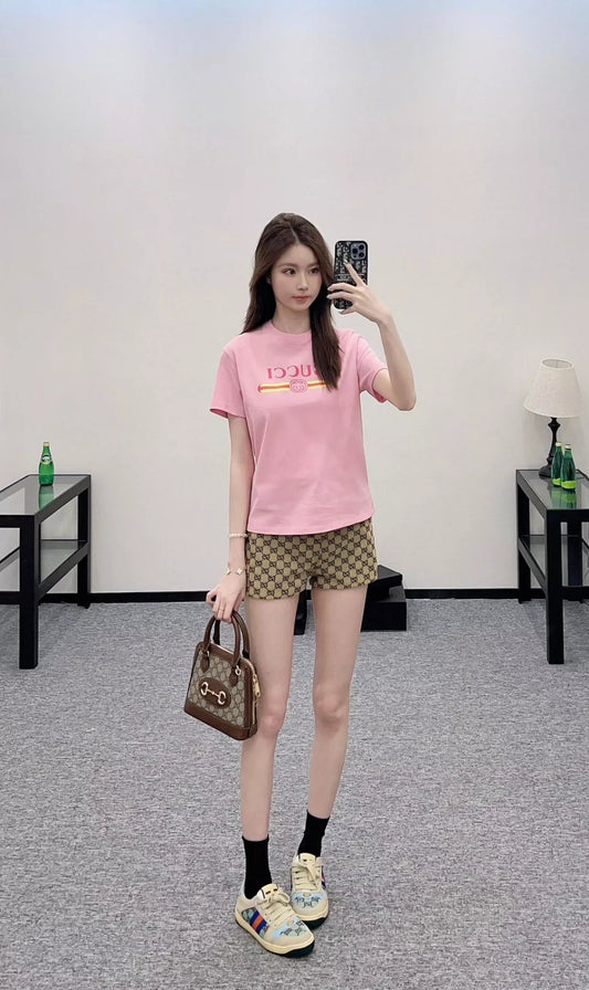 G 25 Summer New Printed Round Neck Short Sleeve T-Shirt