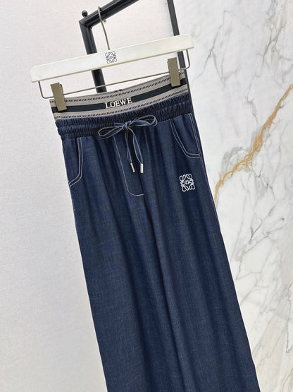 LO 25fw New Straight-leg Pants with Web Decoration