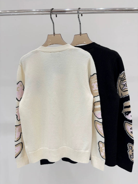 C 25 Spring/Summer New Style Girls Logo Casual Knit Cardigan