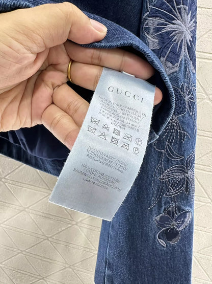 G 25 Embroidered denim jacket