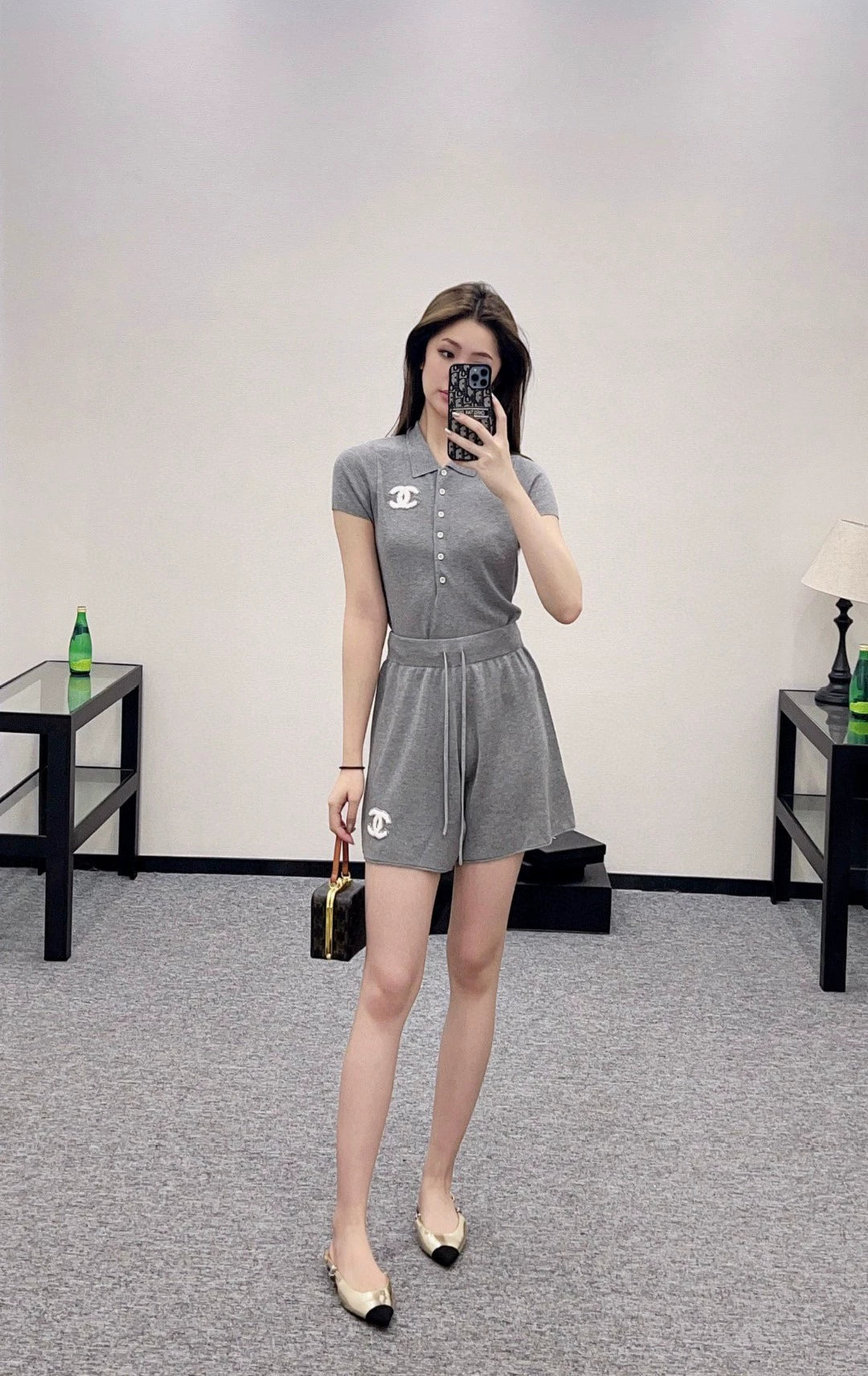 C 25 new lapel top shorts set