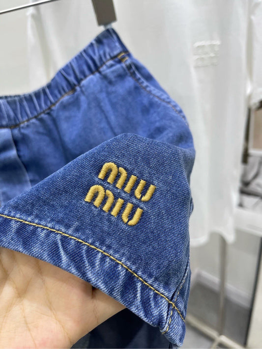 M 24 Dark blue soft denim shorts
