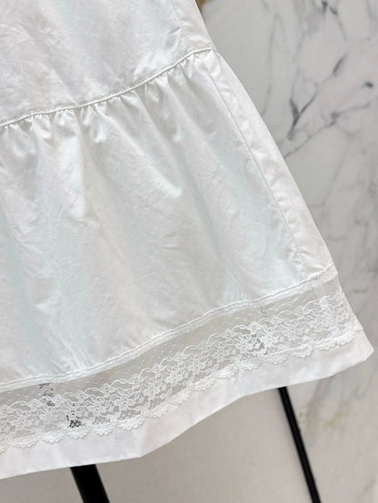 m 25 Spring/Summer New Hem Spliced Lace Long Half Skirt