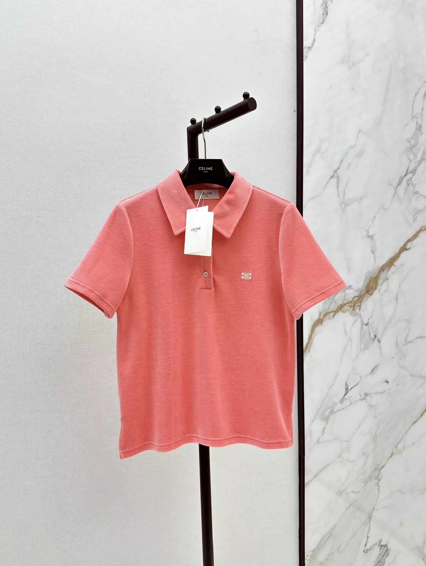 CE 25 new polo lapel velvet tops