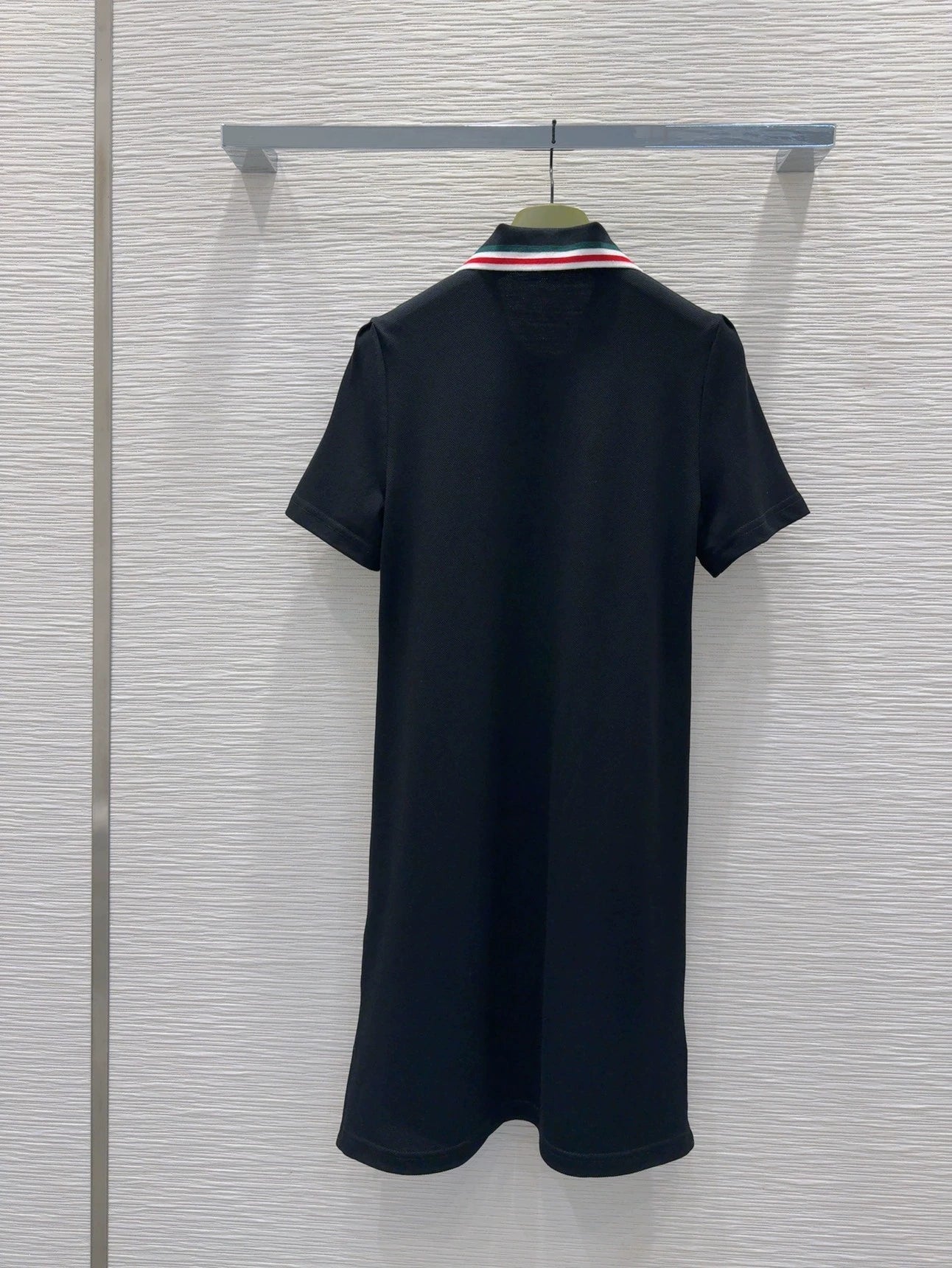G 25 New Striped Lapel Short Sleeve Polo Dress