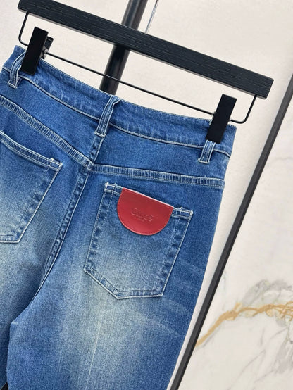 chl 25 spring and summer new Slim high waist denim pencil pants