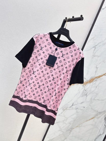L 25 Printed knitted short sleeves