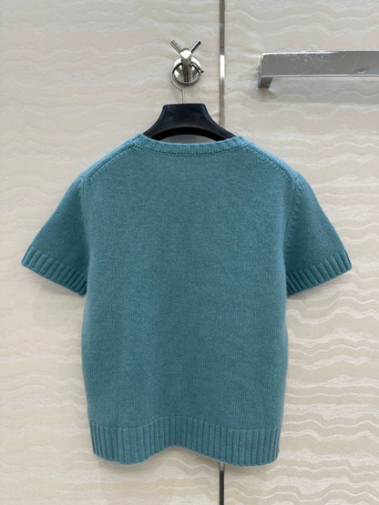D 25 new star letters cashmere short sleeve sweater