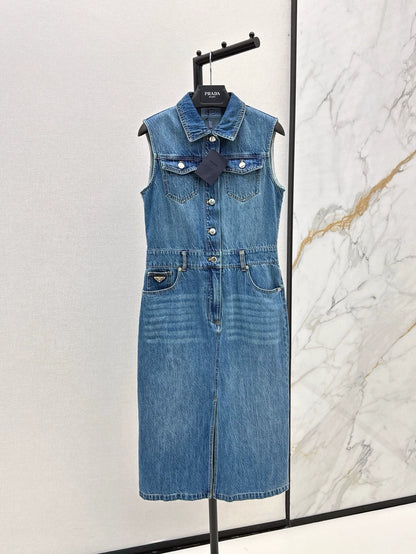P 25 Spring/Summer New Sleeveless Denim Dresses